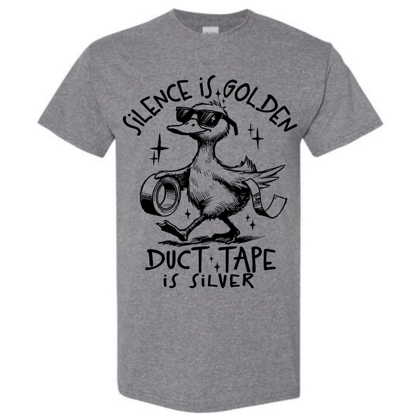 BISHAM DUCT TAPE SILVER GOOSE TEE