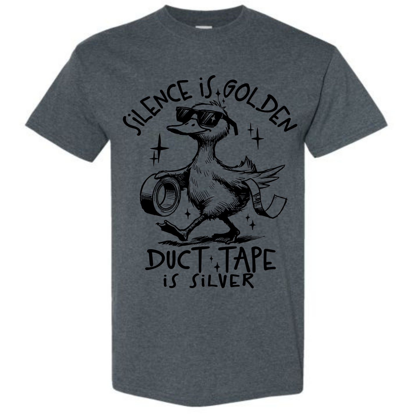 BISHAM DUCT TAPE SILVER GOOSE TEE