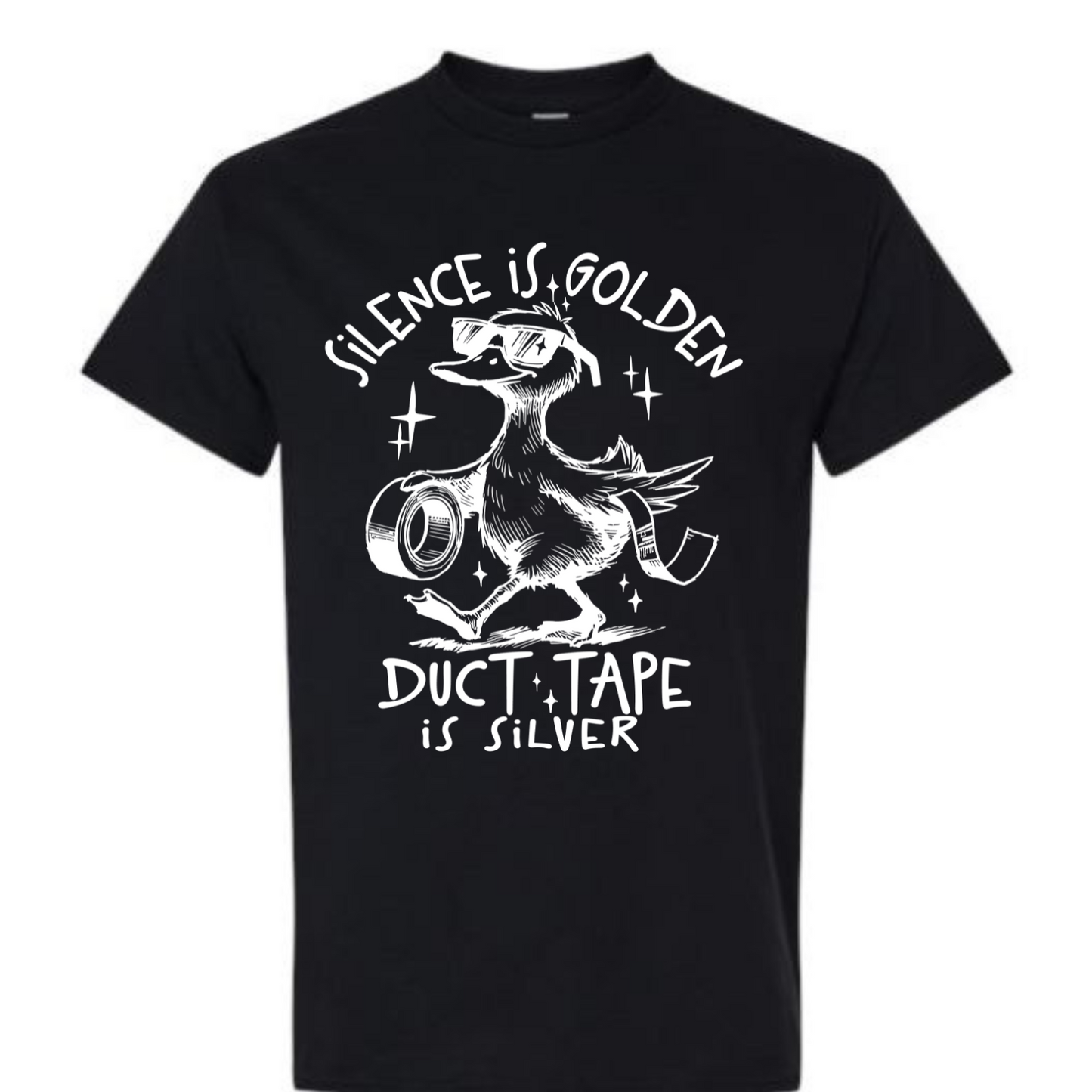 BISHAM DUCT TAPE SILVER GOOSE TEE