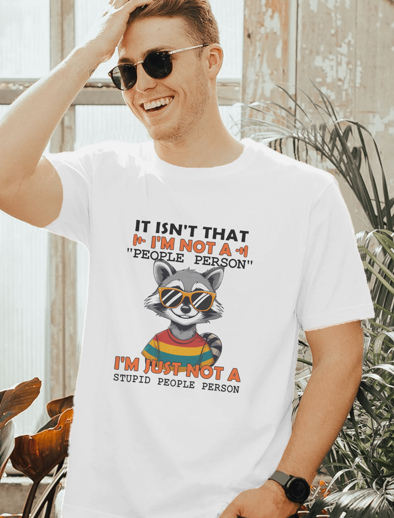 BISHAM NOT A STUPID PEOPLE PERSON TEE