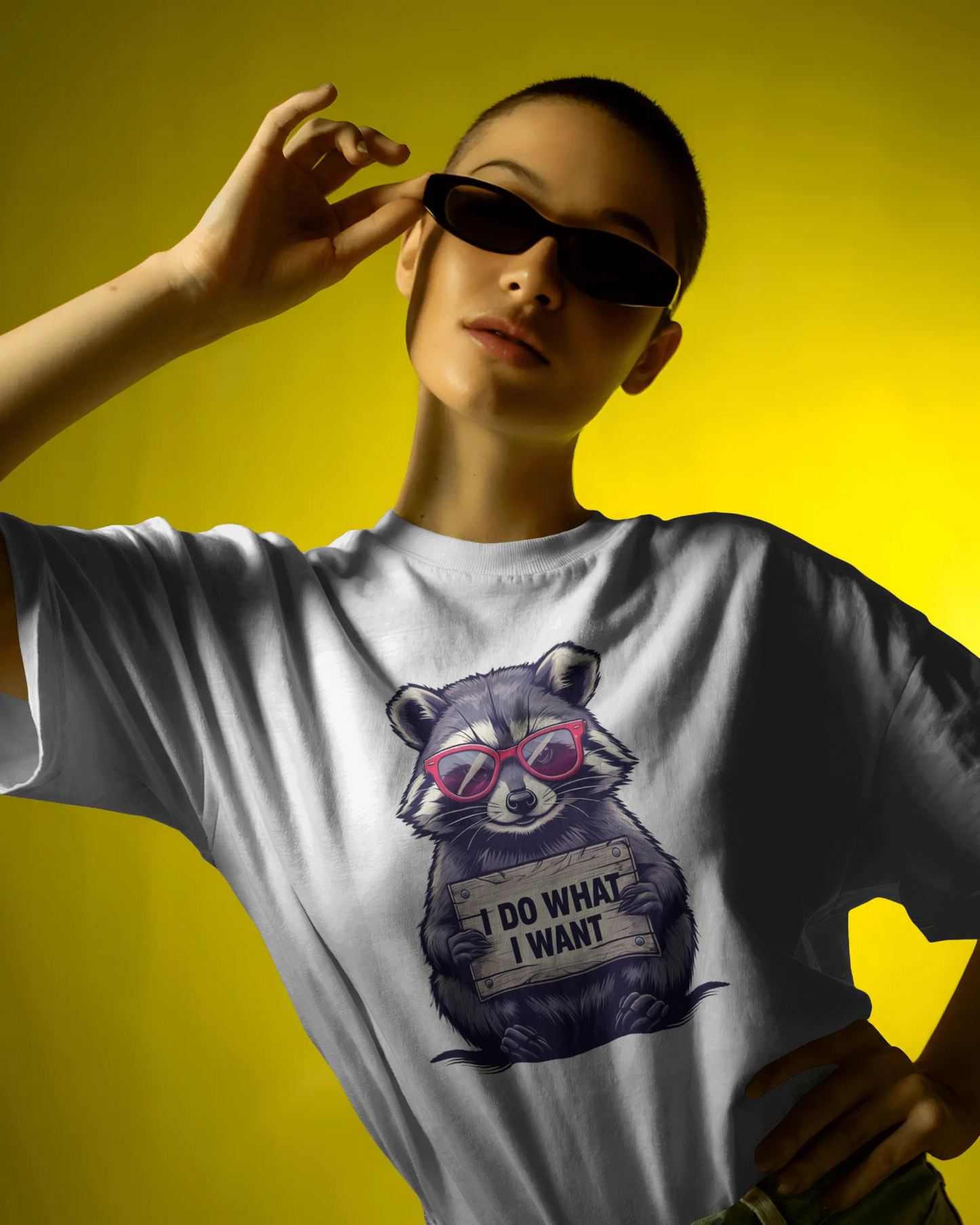 BISHAM I DO WHAT IWANT RACOON TEE