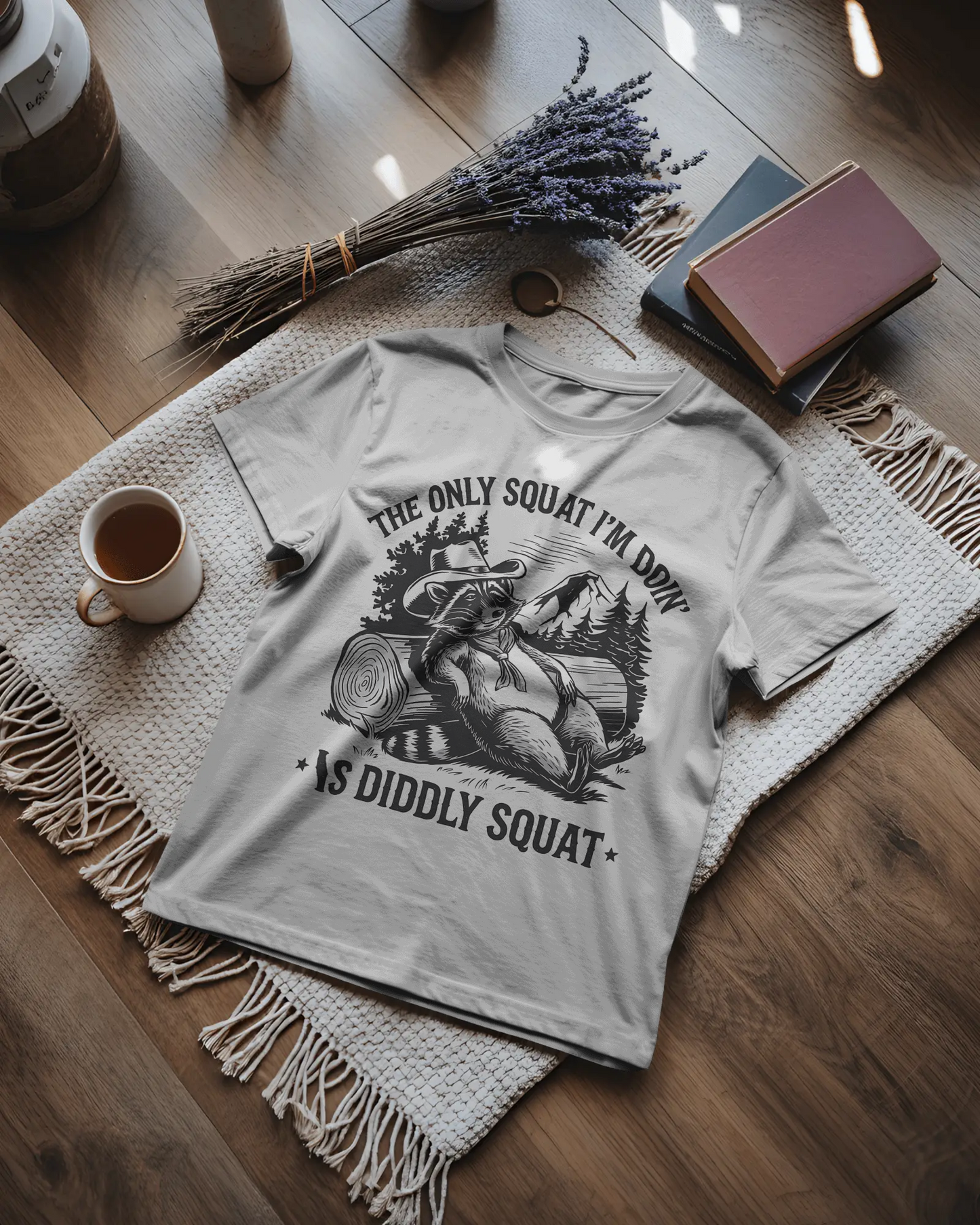 BISHAM DIDDLY SQUAT RACOON TEE
