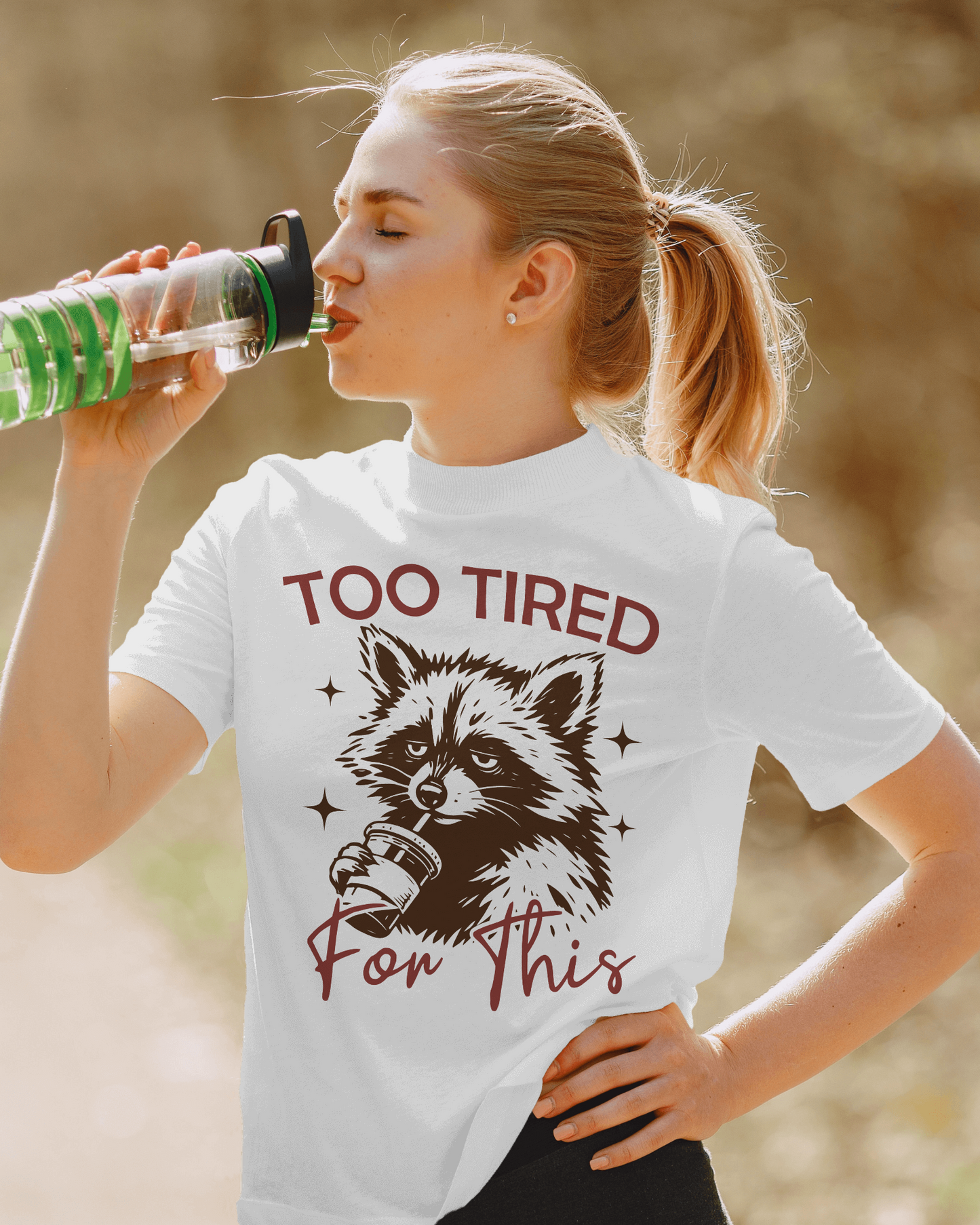 BISHAM TOO TIRED RACOON TEE