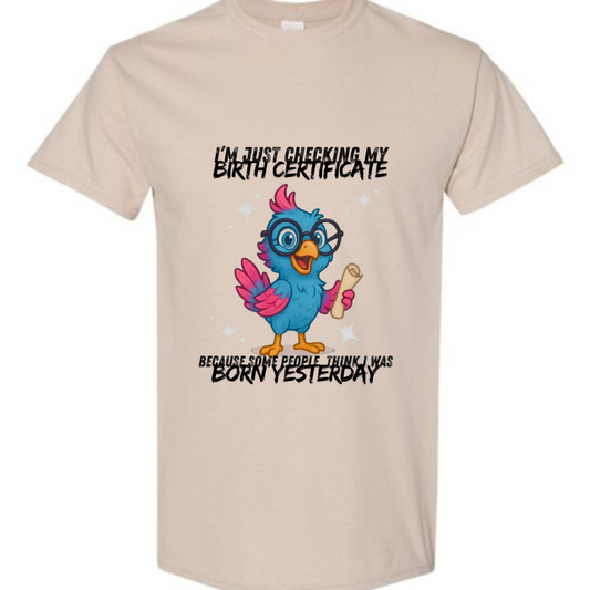 BISHAM BIRTH CERTIFICATE TEE