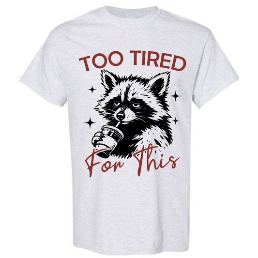 BISHAM TOO TIRED RACOON TEE