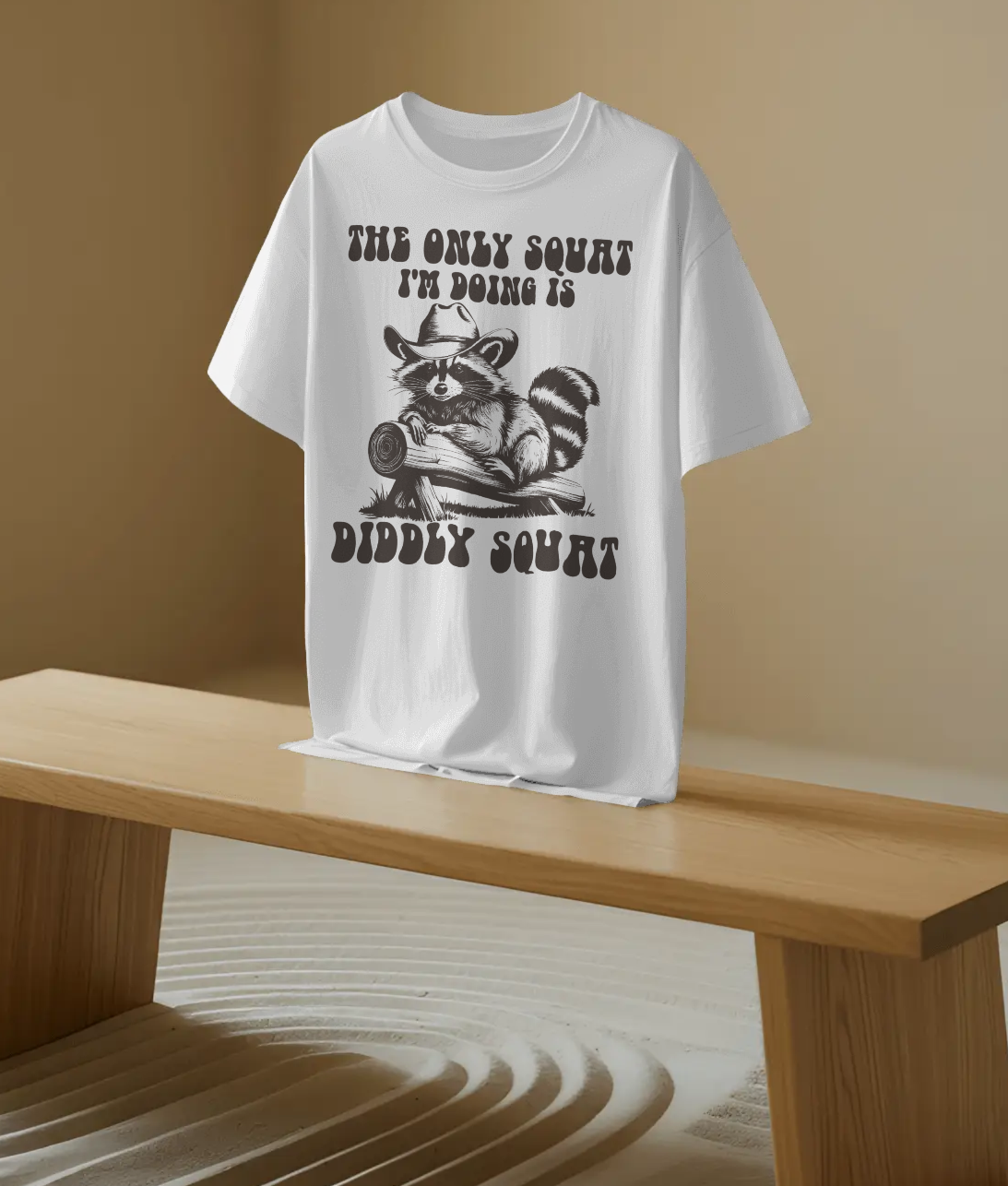 BISHAM DIDDLY SQUAT RACOON TEE